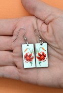 Orange Lily Earrings
